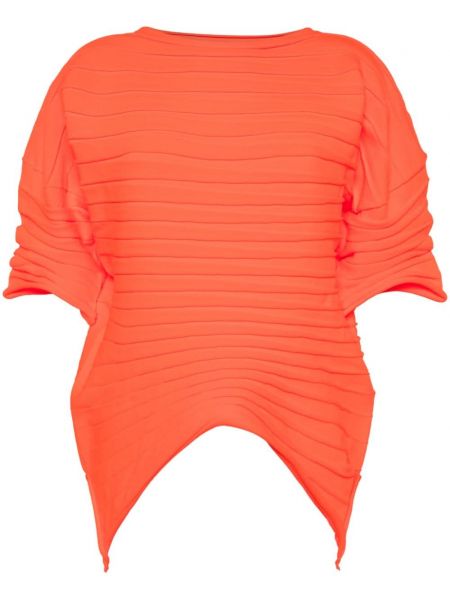 Плисирана асиметрична блуза Pleats Please Issey Miyake оранжево