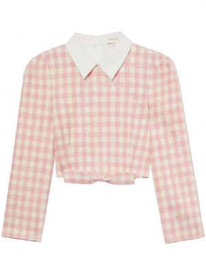 Bluza s karirastim vzorcem Shushu/tong roza