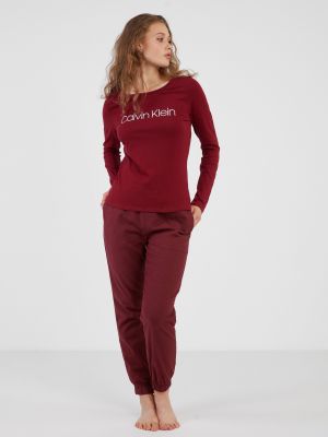 Pižama Calvin Klein rdeča