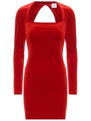 Mini vestido de terciopelo‏‏‎ Vetements rojo