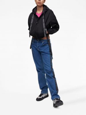 Džínová bunda s kapucí s potiskem Karl Lagerfeld Jeans