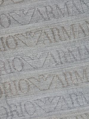 Žakárový šál Emporio Armani šedý