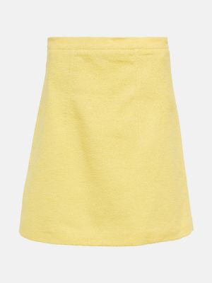 Mini falda de tweed Patou amarillo