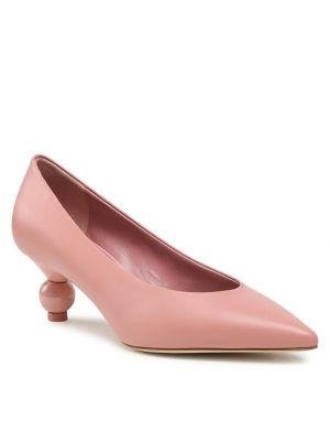 Полуотворени обувки с ток Weekend Max Mara розово