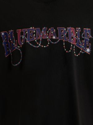 Koszulka z nadrukiem Bluemarble czarna