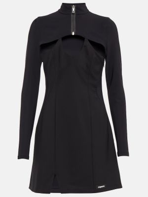 Mini vestido de lana Coperni negro