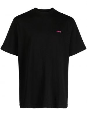 Bavlnené tričko s potlačou Arte čierna