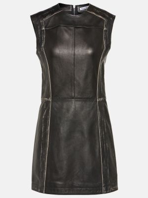 Mini vestido de cuero Acne Studios negro