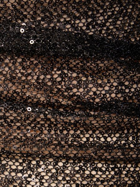 Tīkliņa minisvārki ar drapējumu The Andamane melns