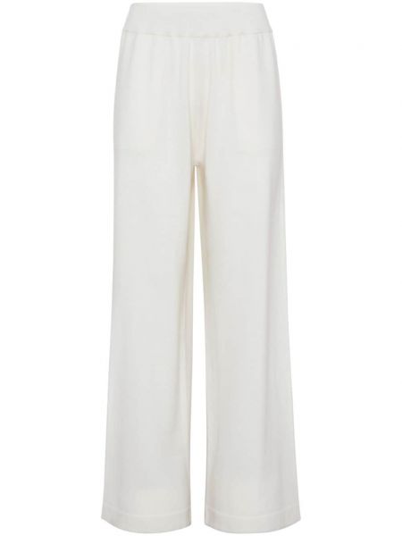 Široke hlače od kašmira Brunello Cucinelli bijela