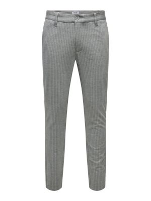 Pantalon chino slim Only & Sons gris