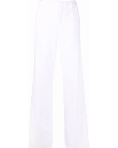 Pantalones rectos de pana Dsquared2 blanco