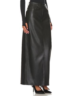 Falda de cuero de cuero sintético Afrm negro