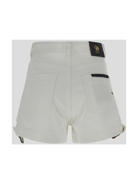 Pantalones cortos vaqueros de algodón Versace Jeans Couture blanco