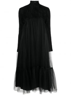 Tylové večerné šaty Noir Kei Ninomiya čierna