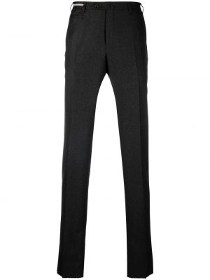 Vlněné rovné kalhoty Corneliani šedé
