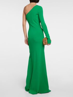 Pletené dlouhé šaty Victoria Beckham zelené