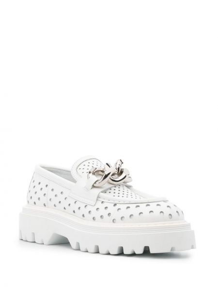 Slip-on loafer-kingad Casadei valge