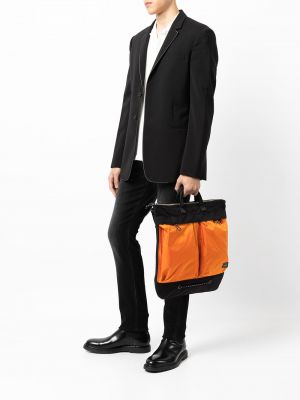 Bolso shopper con bolsillos Porter-yoshida & Co. negro
