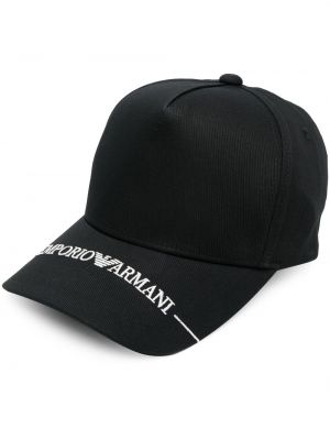 Brodert cap Emporio Armani svart