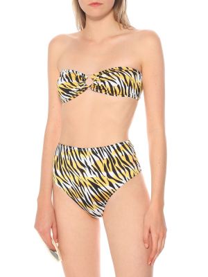 Bikini z nadrukiem w tygrysie prążki Reina Olga żółty