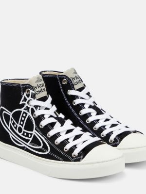 Sneakerși din piele din piele ecologică Vivienne Westwood negru