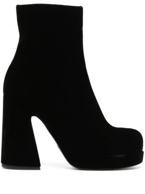 Sametové kotníkové boty na platformě Proenza Schouler černé
