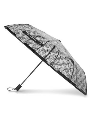 Прозрачен прозрачен чадър Karl Lagerfeld черно