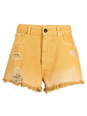 Nødlidende jeans-shorts Semicouture gul