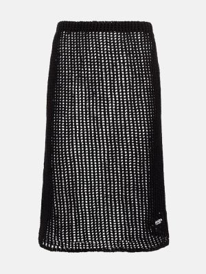 Midi sukně Prada, černá