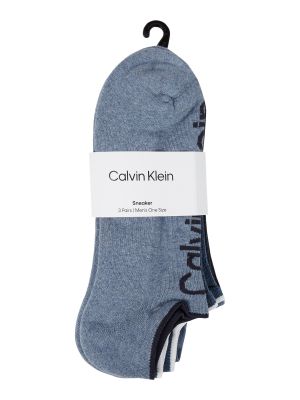 Skarpety z nadrukiem Calvin Klein niebieskie