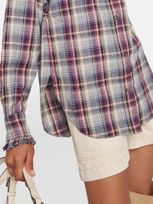Camisa de lino de algodón a cuadros Marant Etoile