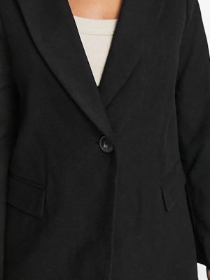 Пальто на пуговицах New Look черное