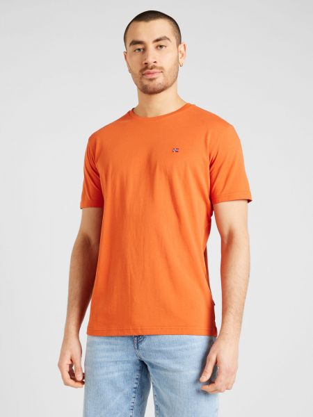 Marškinėliai Napapijri oranžinė