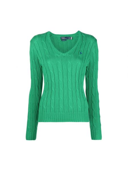 Zielony sweter bawełniany Ralph Lauren