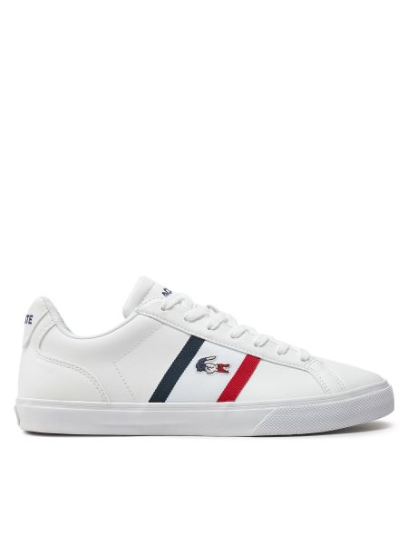 Δερμάτινα sneakers Lacoste λευκό