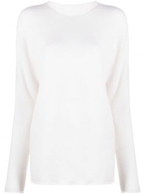 Кашмирен пуловер Le Tricot Perugia бяло