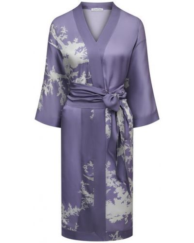 Шелковый халат Carine Gilson - Фиолетовый