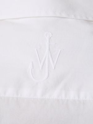 Памучна риза с принт с къс ръкав Jw Anderson бяло