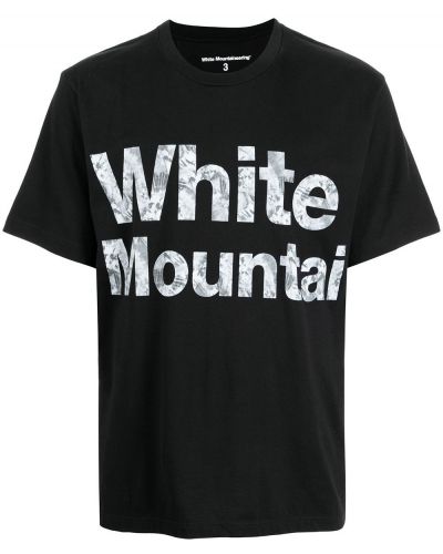 Raštuotas medvilninis marškinėliai White Mountaineering