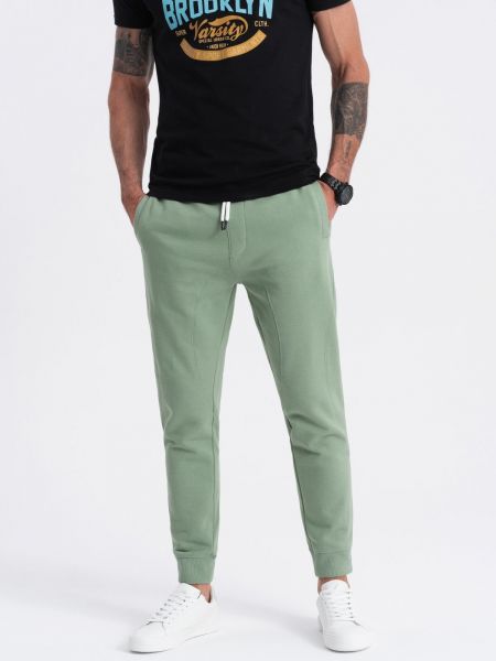 Látkové kalhoty Ombre zelené