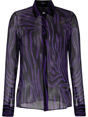 Копринена блуза на райета Versace