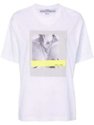 T-shirt en coton A.p.c. blanc