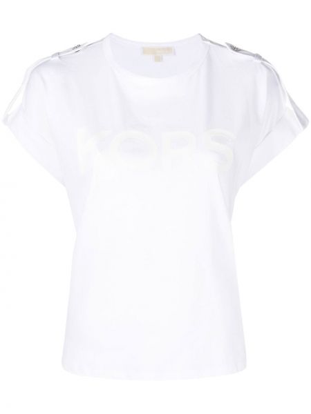 Pamut póló Michael Michael Kors fehér