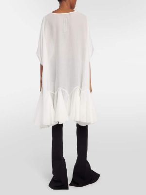 Asimetrična pamučna mini haljina Rick Owens bijela
