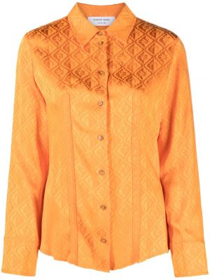 Žakardinė marškiniai Marine Serre oranžinė
