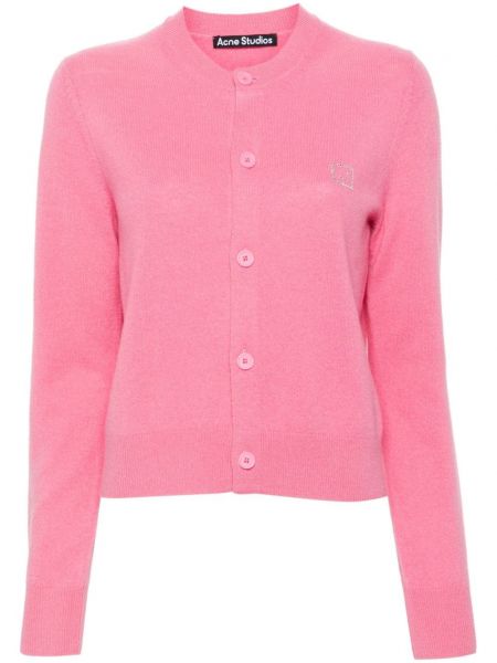 Cardigan long en laine Acne Studios rose