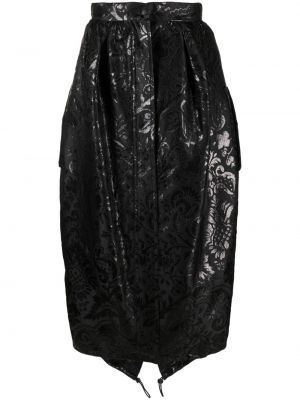 Długa spódnica żakardowa Max Mara Vintage czarna