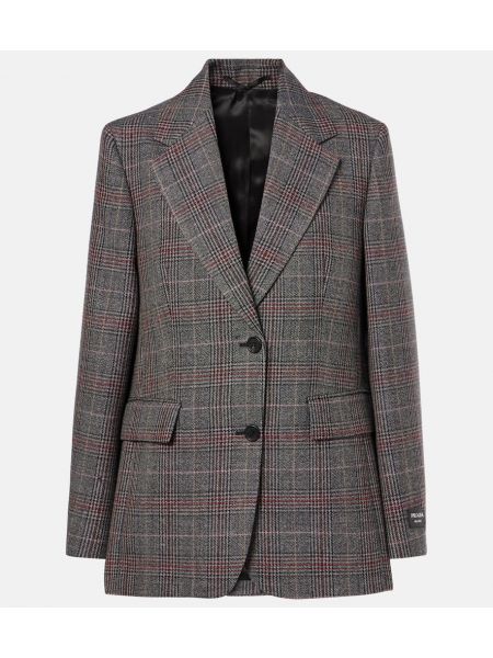 Yün blazer Prada kahverengi