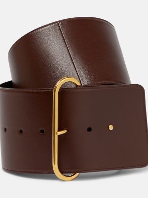 Cinturón de cuero Saint Laurent marrón